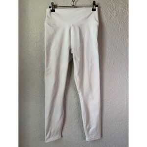 Fabletics PowerHold Kessler High Waisted White Strappy Lattice Leggings Small